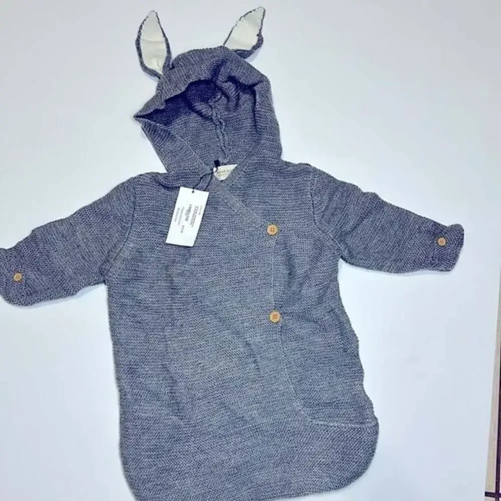 Baby Knitting Rabbit Sleeping Bags Hold Blanket